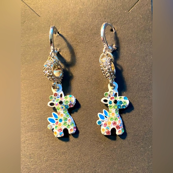 Multicolor Giraffe earrings - Picture 2 of 3
